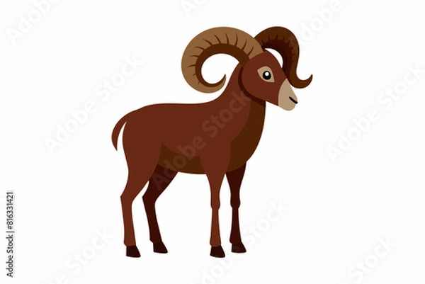 Fototapeta bighorn sheep cartoon vector illustration