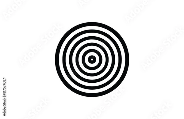 Fototapeta Flat Bullseye icon symbol vector Illustration.