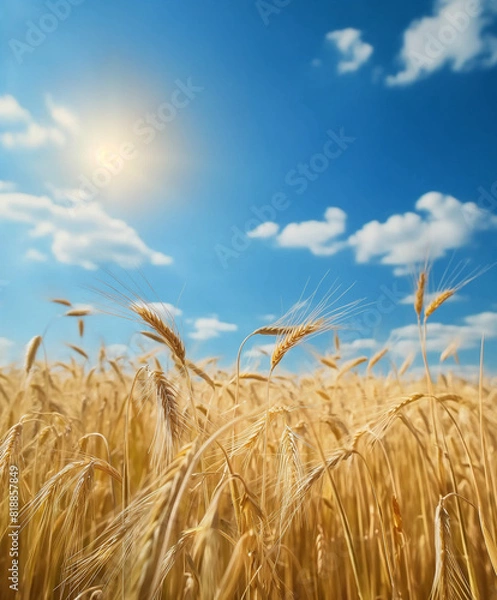 Fototapeta wheat field in sunlight