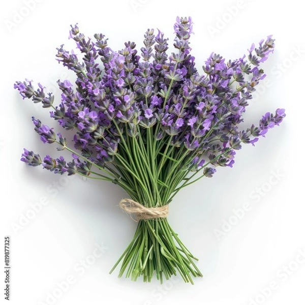 Fototapeta bouquet of lavender on a white background