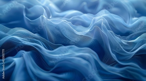 Obraz Dynamic Blue Wave Patterns Abstract Background