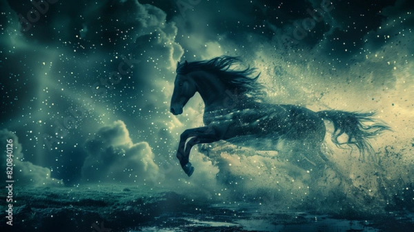 Fototapeta Dreamy majestic horse wallpaper