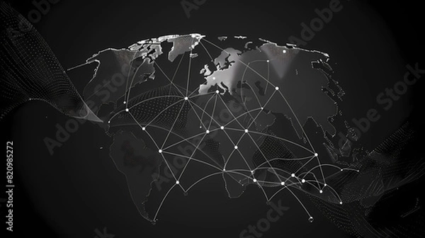 Fototapeta Dotted world map,color world map,Vector design illustration