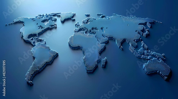 Fototapeta Dotted world map,color world map,Vector design illustration