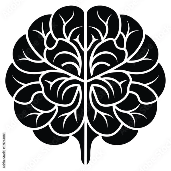 Fototapeta brain clover logo  vector silhouette.eps