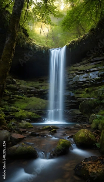 Fototapeta waterfall in the forest