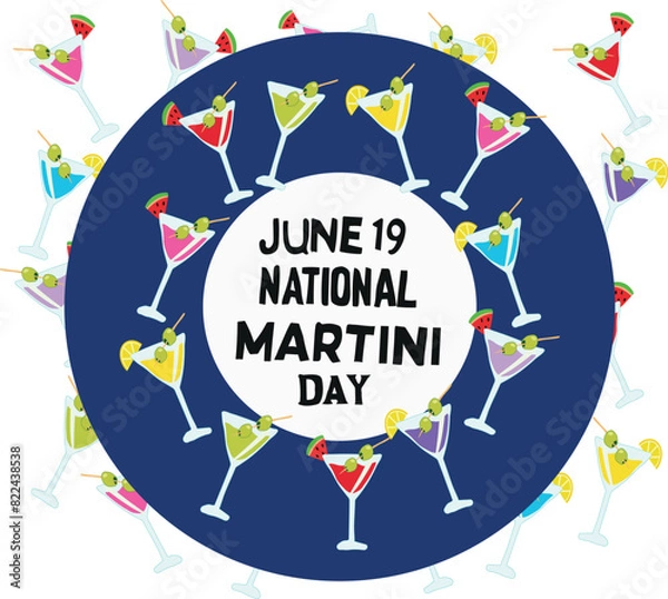 Fototapeta national martini day is celebrated every year on 19 June.
