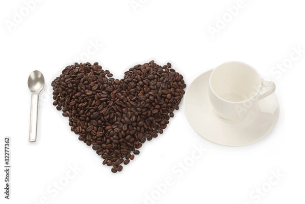 Fototapeta coffee heart