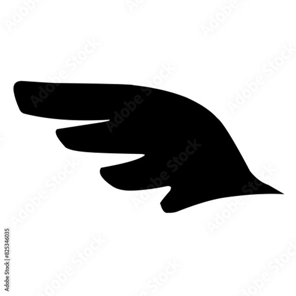 Fototapeta Wing vector silhouette. Wings icon