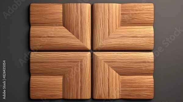 Fototapeta Wood Texture Icon Wood 3d