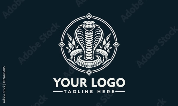 Fototapeta Cobra Logo Vector Symbolize Strength and Wisdom Elevate Your Brand with the Striking Cobra Logo Vector Captivate Your Audience with the Dynamic Cobra Logo Vector