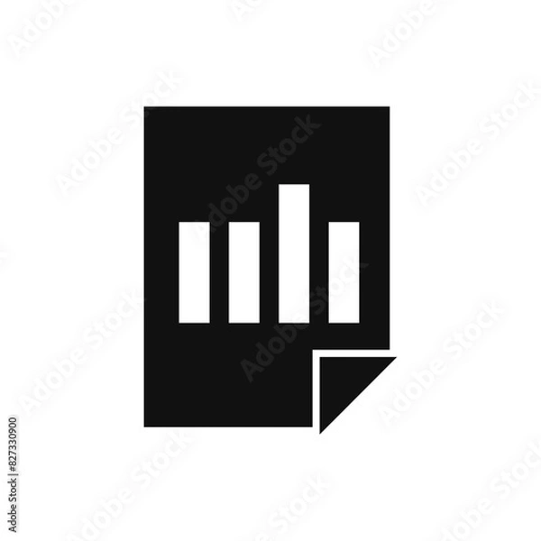 Fototapeta Document File Statistics Datasheet Gui Web vector icon