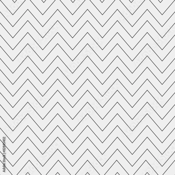 Fototapeta Seamless simple monochrome minimalistic pattern. Zig zag