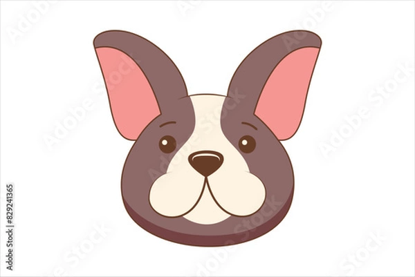 Fototapeta Cute Dog Flat Sticker Design