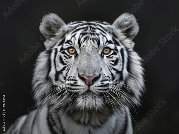 Fototapeta white tiger portrait