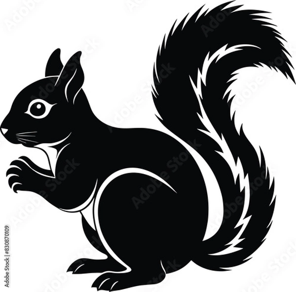 Fototapeta Squirrel Silhouette Vector Graphic Design