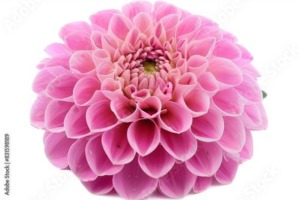 Fototapeta Pink Dahlia Isolated on White Background. Beautiful Dahlia Flower