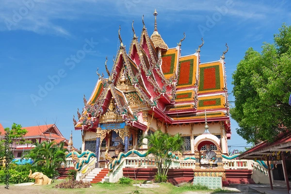 Fototapeta Temple of Wat Plai Laem on the Samui island