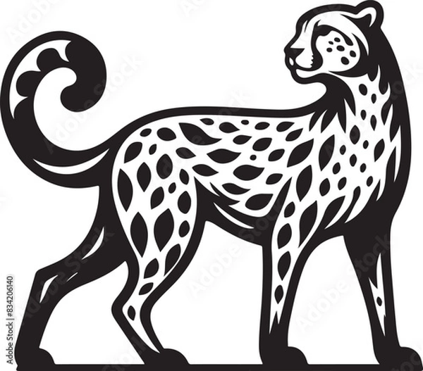 Fototapeta Cheetah Vector Art Illustration