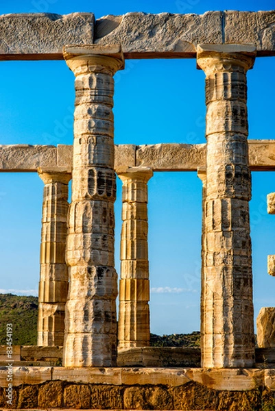 Fototapeta Poseidon temple in Greece