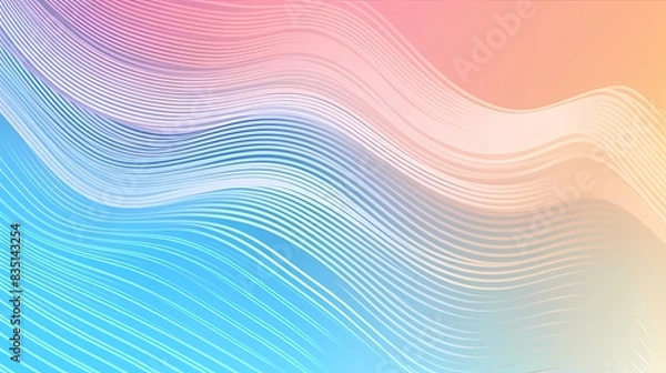 Fototapeta abstract pastel colors background with lines. illustration technology