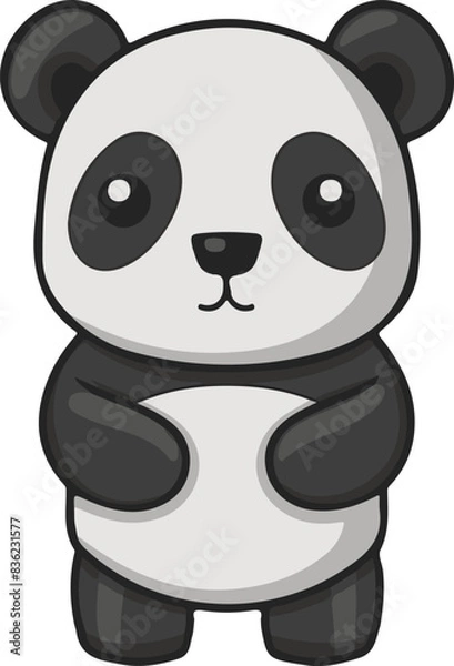 Fototapeta Cute Panda cartoon vector illustration