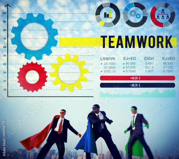 Fototapeta Team Teamwork Partnership Organization Group Concept