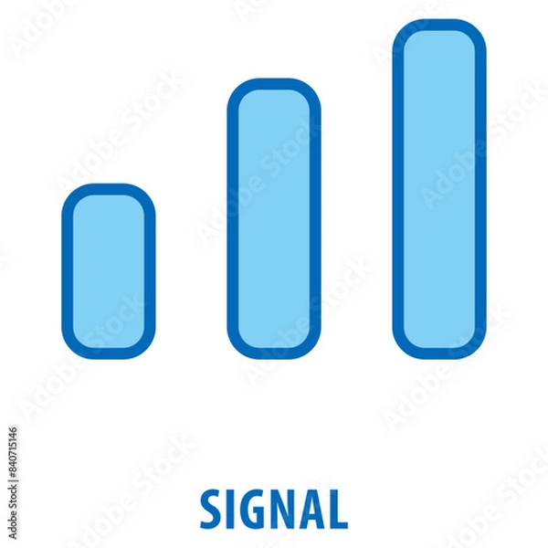 Fototapeta Signal Icon simple and easy to edit for your design elements