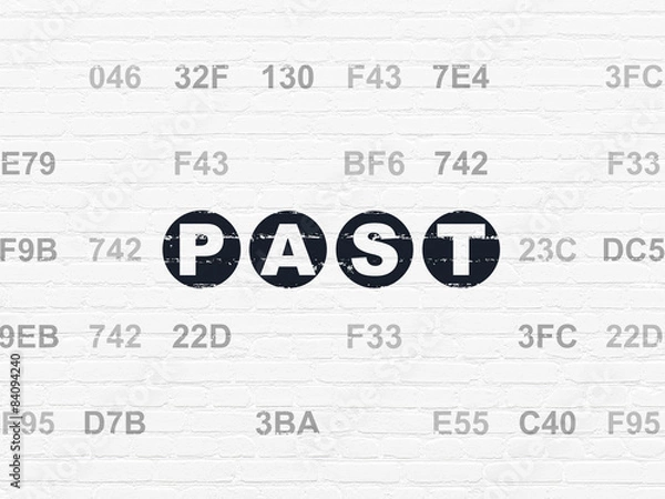 Fototapeta Timeline concept: Past on wall background