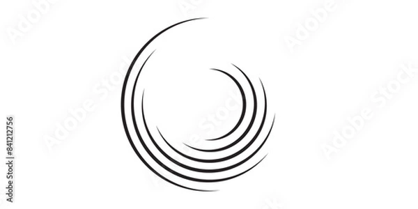 Fototapeta Abstract Circle with Lines and Art Brush vector