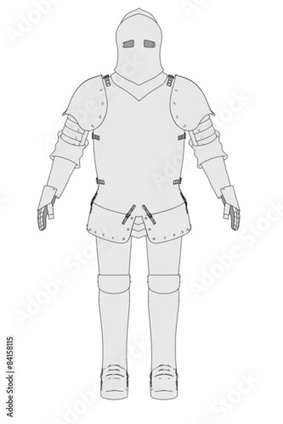 Fototapeta cartoon image of medieval armor