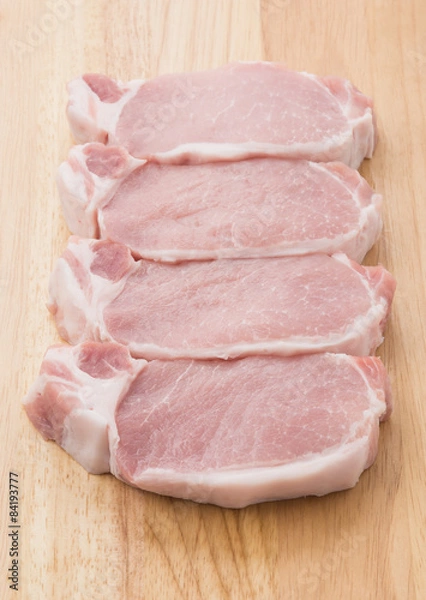 Fototapeta raw meat pork steak