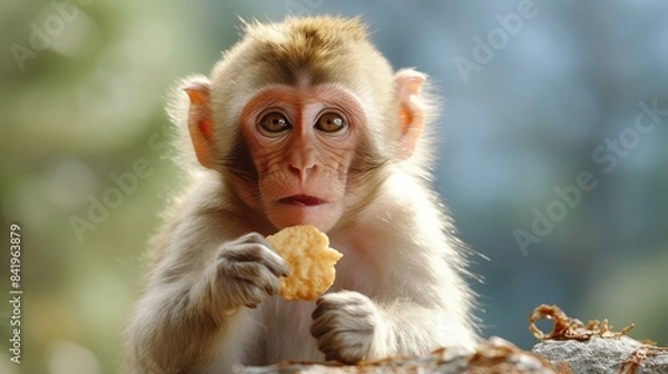 Fototapeta portrait of a macaque