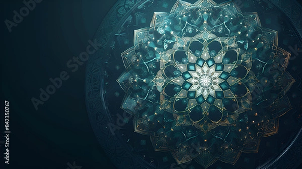 Fototapeta Islamic background, abstract background, created with Generative AI technology