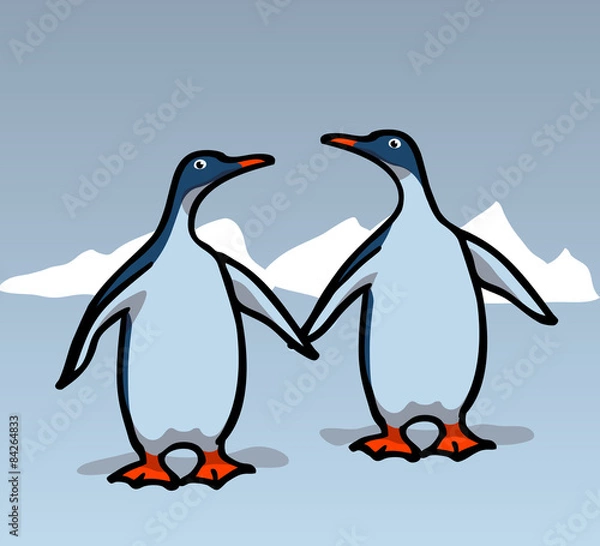 Fototapeta Two penguins