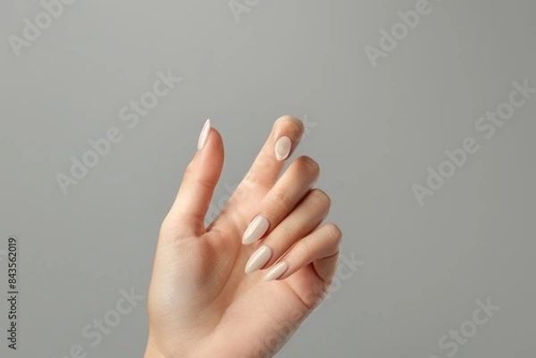 Fototapeta Women elegant nude nails.