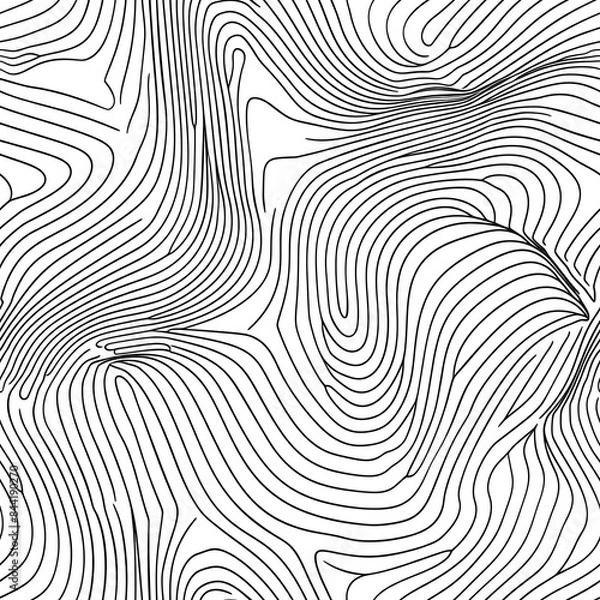 Fototapeta High-resolution image of an abstract simple line art piece, showcasing how lines of varying thickness can create depth and movement