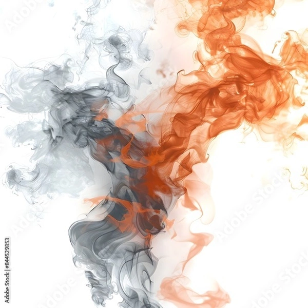 Fototapeta Ethereal Dance of Smoke and Flame:Visualizing the Eternal Cycle of Life