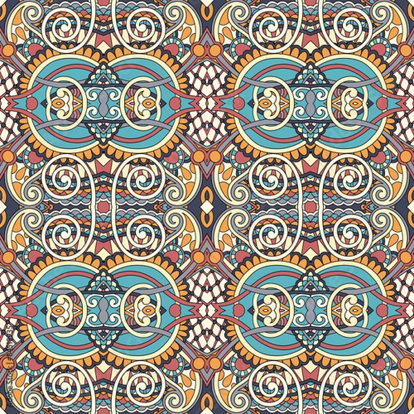 Fototapeta geometry vintage floral seamless pattern, ethnic style, you can 