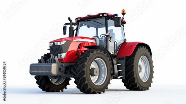 Fototapeta Red Powerful Tractor