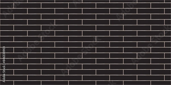 Obraz Abstract Black brick wall background. architecture construction stone block brick wallpaper. seamless building cement concrete wall grunge background.