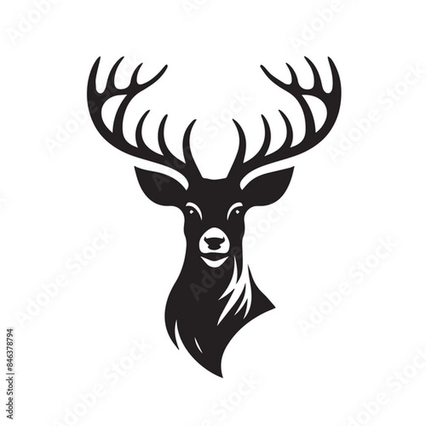 Fototapeta deer head silhouette