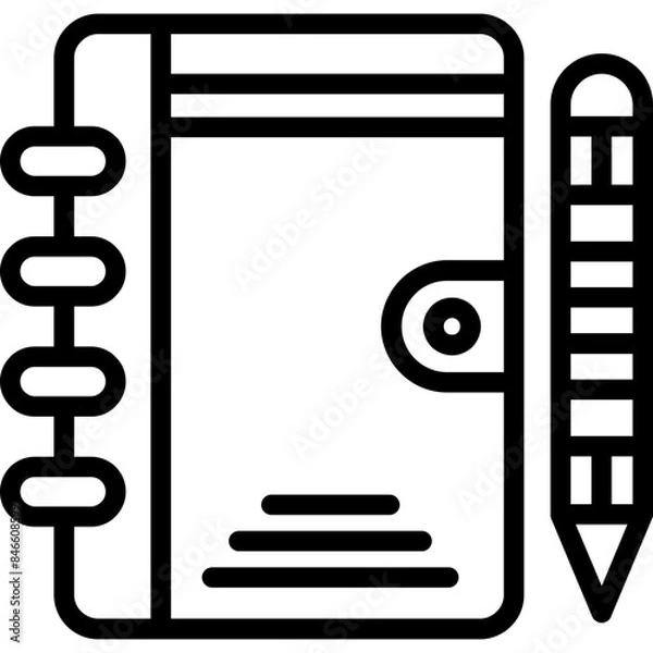 Fototapeta Notebook Icon