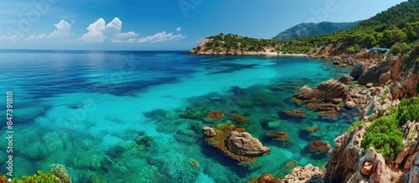 Fototapeta Captivating coastline and exotic turquoise waters