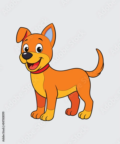 Fototapeta Cute Dog Cartoon vector illustration.