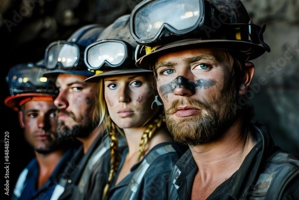 Fototapeta Miners at Work: A Glimpse into the Mining Industry