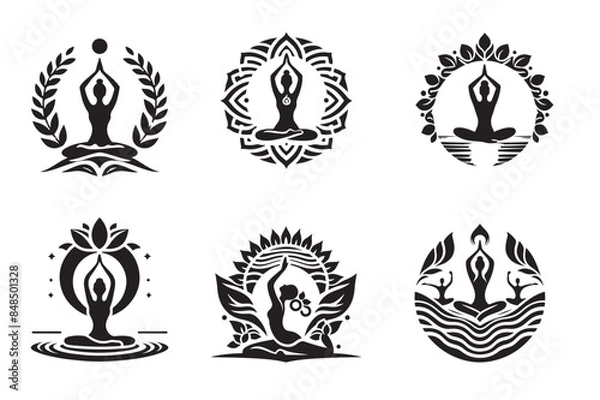 Obraz Yoga logo vector illustration