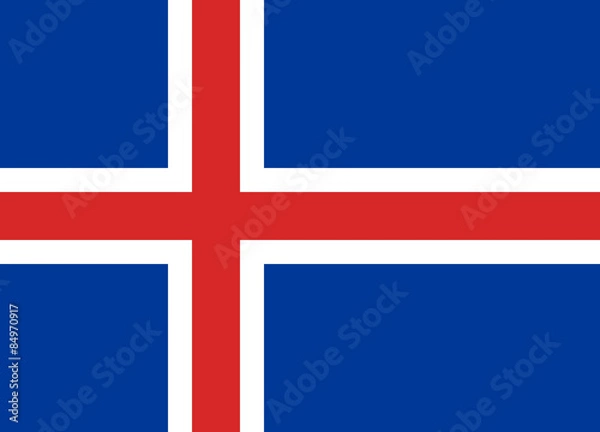 Fototapeta Flag of Iceland Horizontal