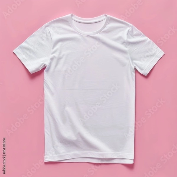 Fototapeta White color t-shirt mockup with copy space for your design presentation.