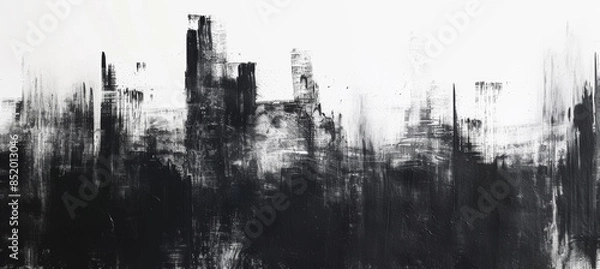 Fototapeta Abstract Charcoal Painting Texture